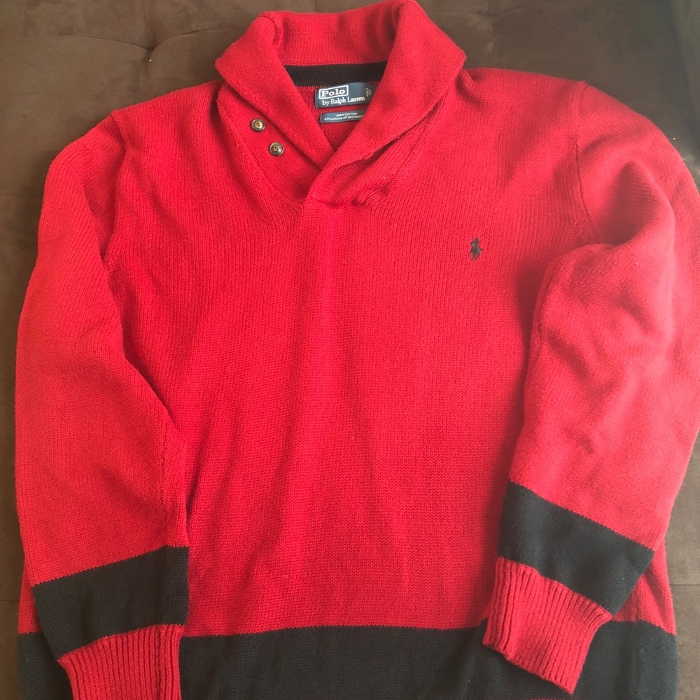 Ralph Lauren Polo shawl collar sweater!